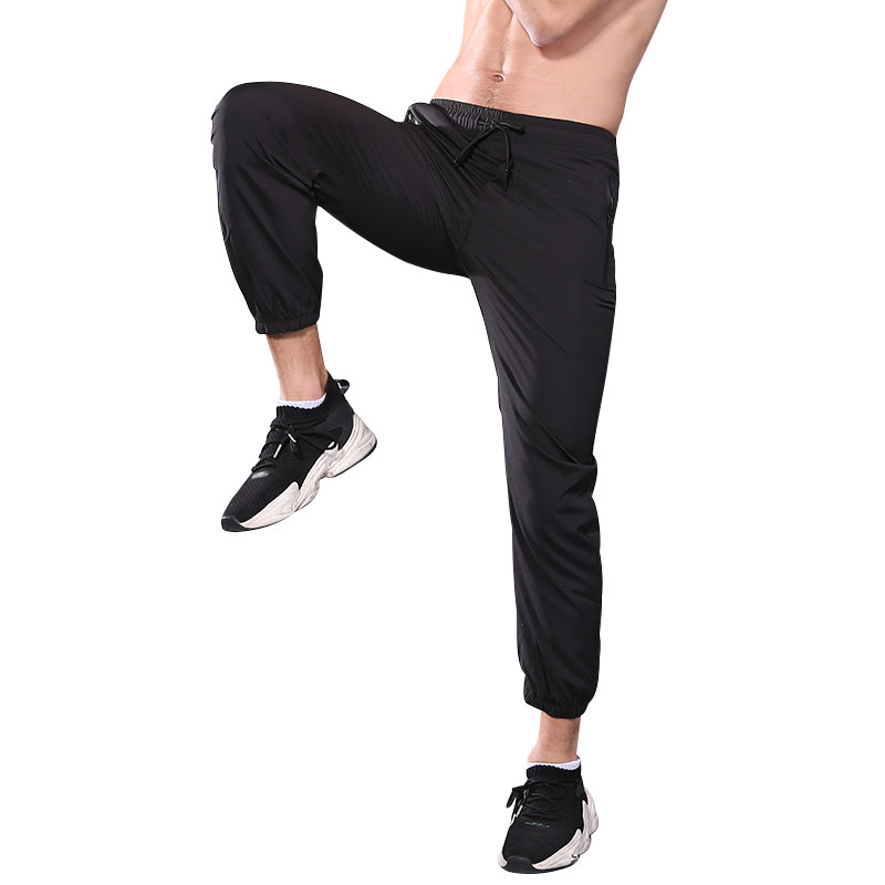 FDM023- Mænd s Lightweight Joggers Pants Zipper Pockets Gym Sweatpants
